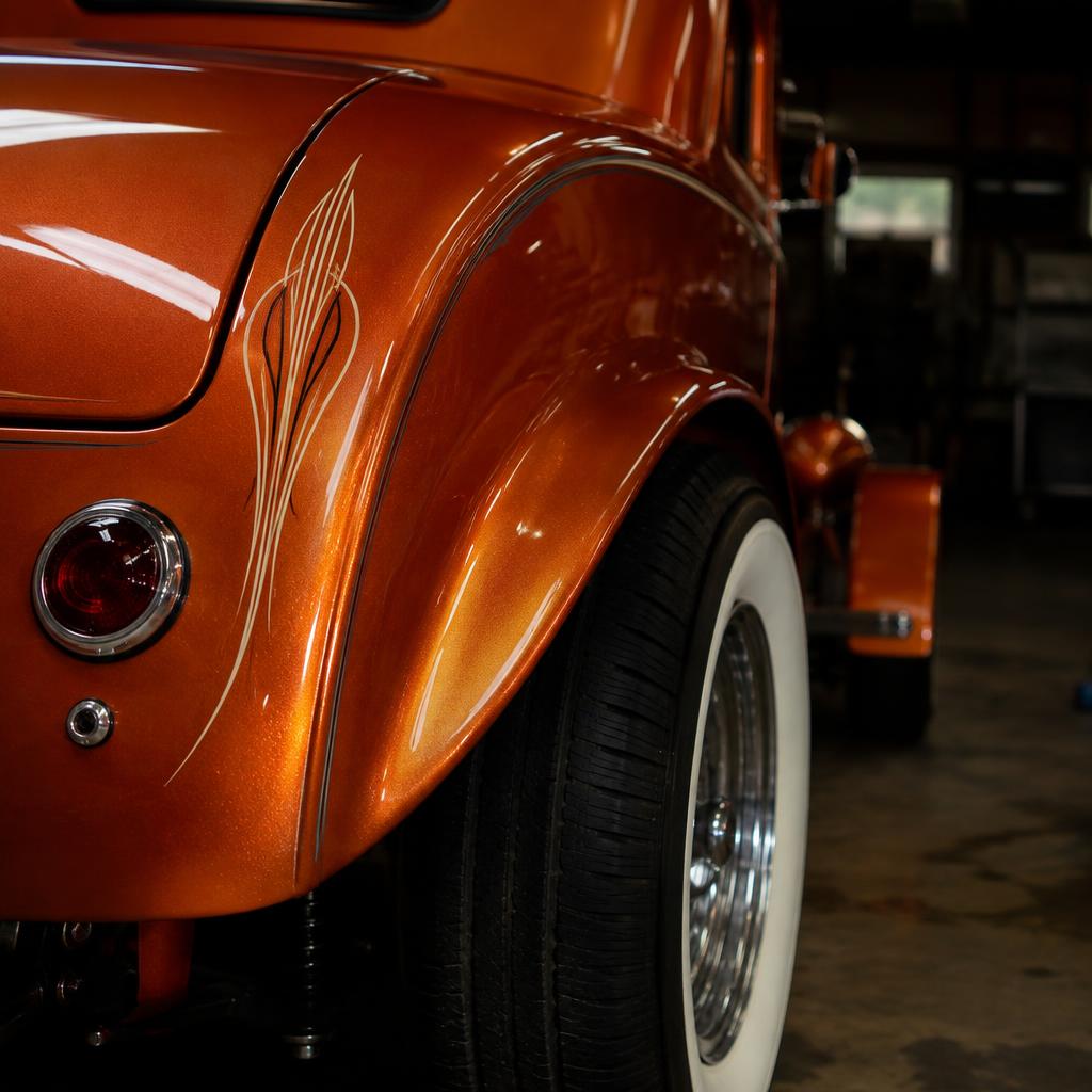 Tangerine & Pinstripes